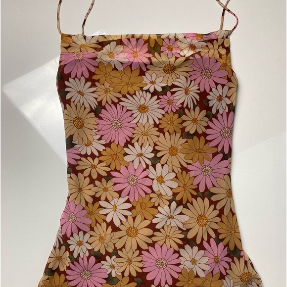 Pink, Floral Altar’d State Mini Spaghetti Strap Summer Dress - Picture 3 of 8